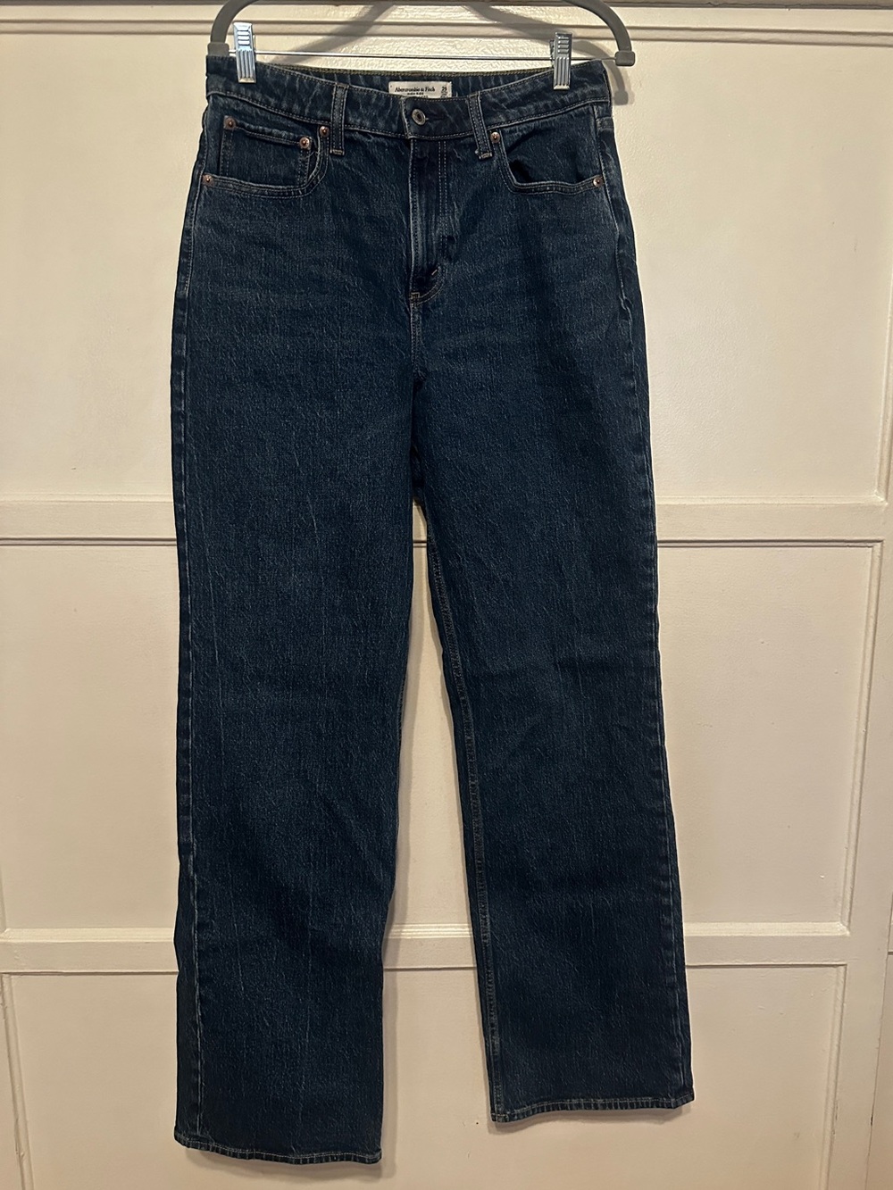 Abercrombie & Fitch The 90's Relaxed Curve Love Jeans Blue Denim Long 29